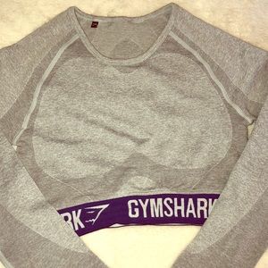 GymShark Flex Crop Top in Indigo/Grey!